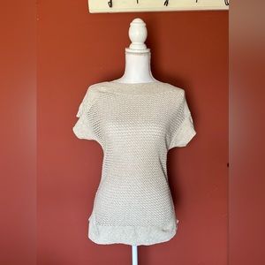 Eddie Bauer beige knit sweater sleeveless top. Excellent condition